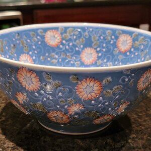 Chinese Qing Dynasty Porcelain Blue Bird Bowl